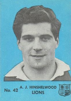 1968 Playtime Rugby Gum Famous Rugby Players - Blue #42 Sandy Hinshelwood Front